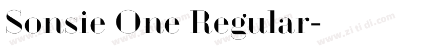 Sonsie One Regular字体转换 Sonsie One Regular字体转换